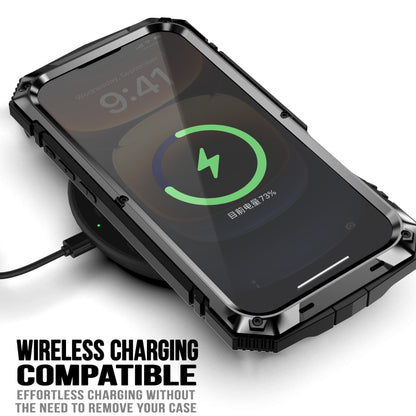 For iPhone 16 Pro R-JUST Life Waterproof Dustproof Shockproof Phone Case(Black) by R-JUST