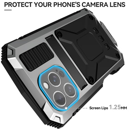 For iPhone 16 Pro R-JUST Life Waterproof Dustproof Shockproof Phone Case(Silver) by R-JUST