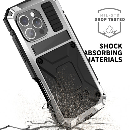 For iPhone 16 Pro R-JUST Life Waterproof Dustproof Shockproof Phone Case(Silver) by R-JUST
