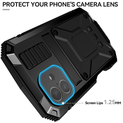 For iPhone 16 Plus R-JUST Life Waterproof Dustproof Shockproof Phone Case(Black) by R-JUST