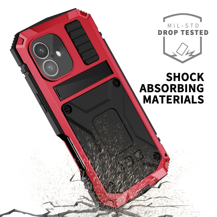 For iPhone 16 Plus R-JUST Life Waterproof Dustproof Shockproof Phone Case(Red) by R-JUST