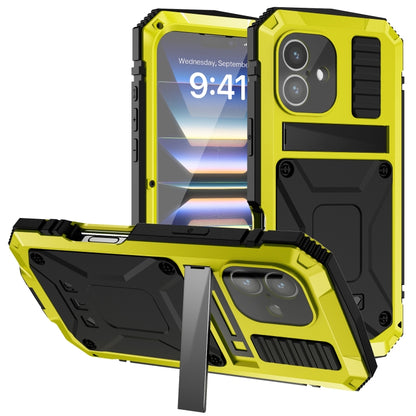 For iPhone 16 Plus R-JUST Life Waterproof Dustproof Shockproof Phone Case(Yellow) by R-JUST