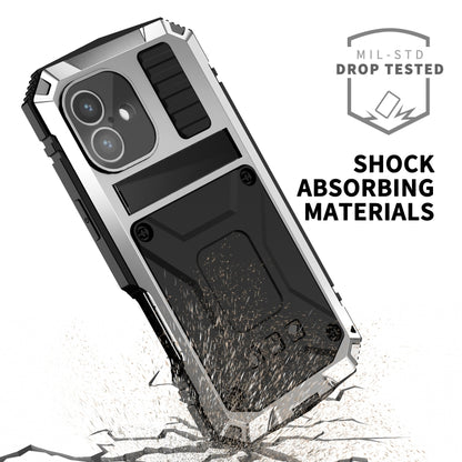 For iPhone 16 Plus R-JUST Life Waterproof Dustproof Shockproof Phone Case(Silver) by R-JUST