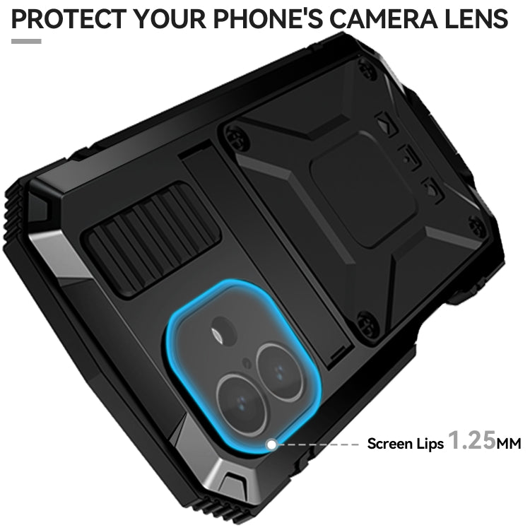 For iPhone 16 R-JUST Life Waterproof Dustproof Shockproof Phone Case(Black) by R-JUST