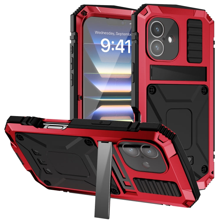 For iPhone 16 R-JUST Life Waterproof Dustproof Shockproof Phone Case(Red) by R-JUST