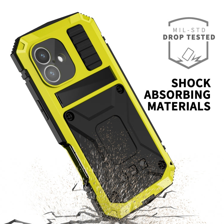 For iPhone 16 R-JUST Life Waterproof Dustproof Shockproof Phone Case(Yellow) by R-JUST