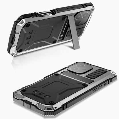 For iPhone 16 R-JUST Life Waterproof Dustproof Shockproof Phone Case(Silver) by R-JUST