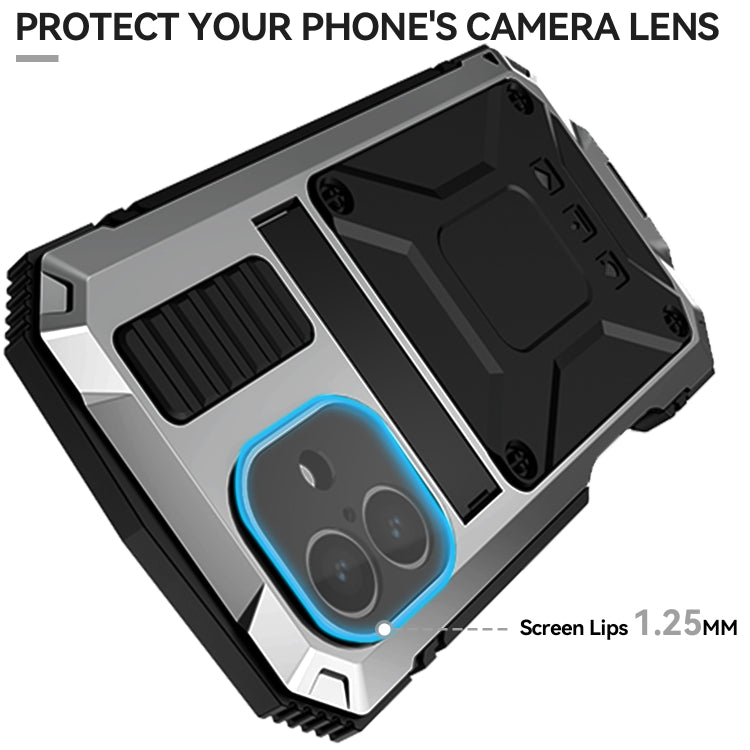 For iPhone 16 R-JUST Life Waterproof Dustproof Shockproof Phone Case(Silver) by R-JUST