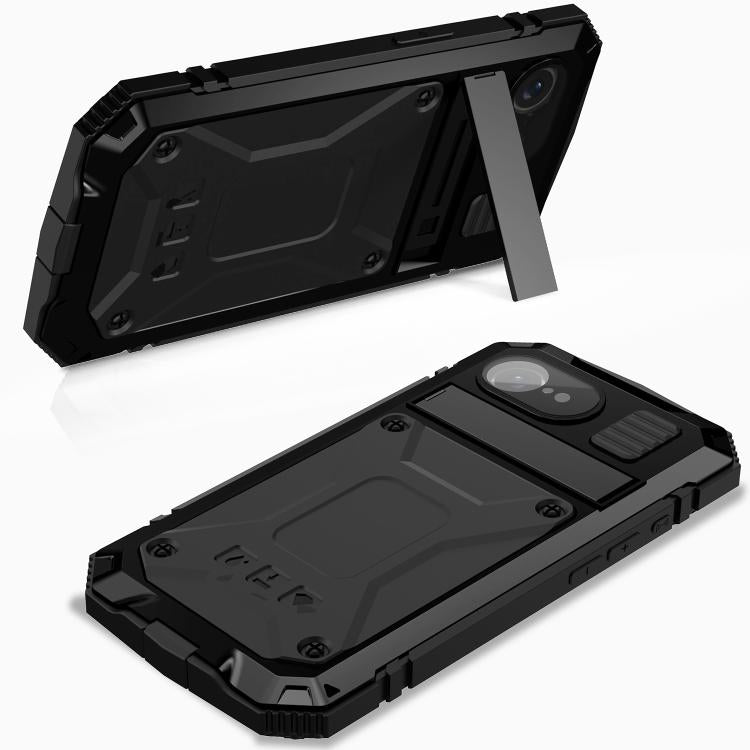 For iPhone 16e R-JUST Life Waterproof Dustproof Shockproof Phone Case(Black) by R-JUST