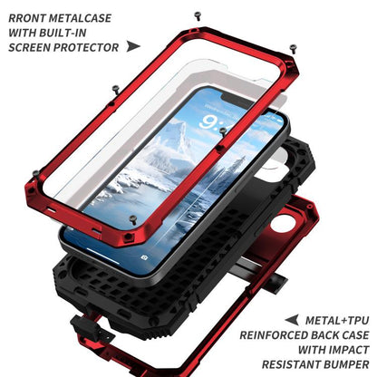 For iPhone 16e R-JUST Life Waterproof Dustproof Shockproof Phone Case(Red) by R-JUST