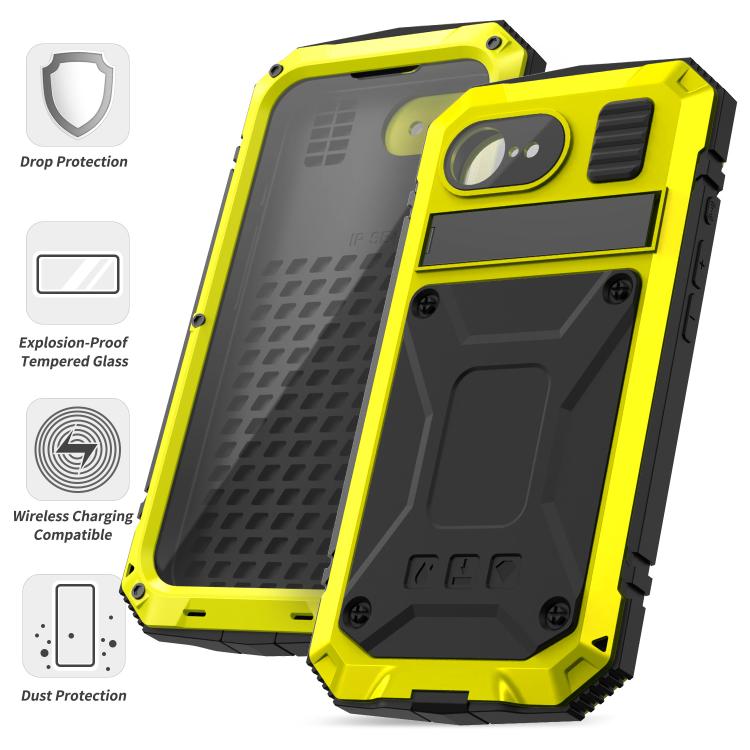For iPhone 16e R-JUST Life Waterproof Dustproof Shockproof Phone Case(Yellow) by R-JUST