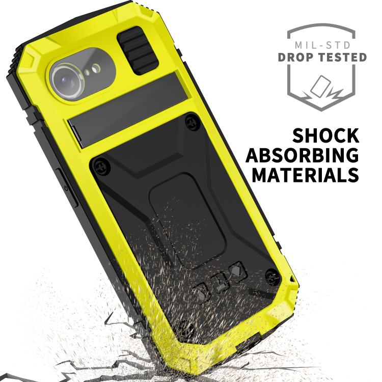 For iPhone 16e R-JUST Life Waterproof Dustproof Shockproof Phone Case(Yellow) by R-JUST