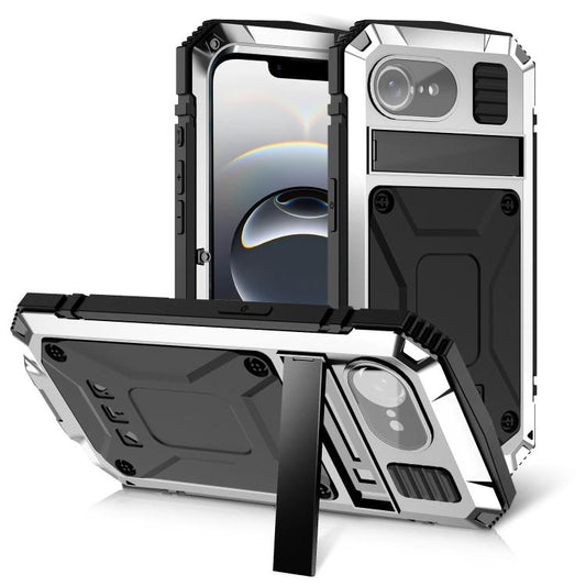 For iPhone 16e R-JUST Life Waterproof Dustproof Shockproof Phone Case(Silver) by R-JUST