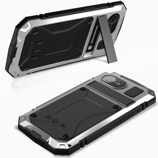 For iPhone 16e R-JUST Life Waterproof Dustproof Shockproof Phone Case(Silver) by R-JUST