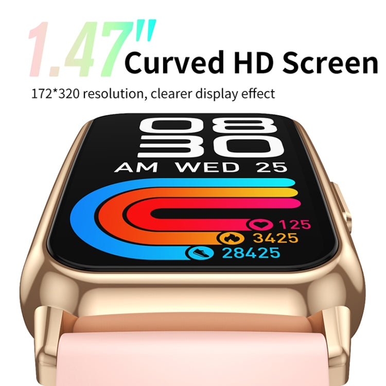 CY22 1.47 inch Silicone Strap IP67 Waterproof Smart Watch, Support Heart Rate / Blood Pressure(Black) by bashfashion