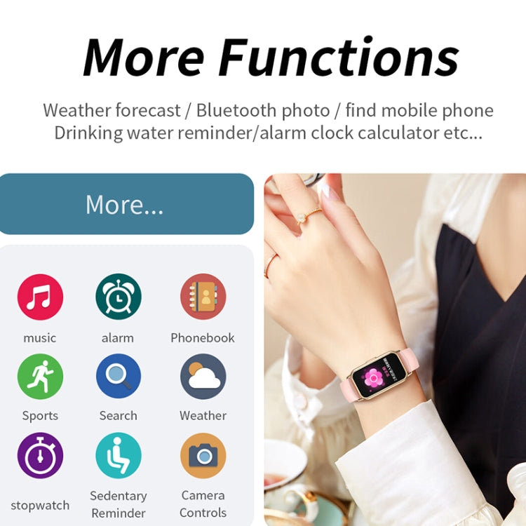 CY22 1.47 inch Silicone Strap IP67 Waterproof Smart Watch, Support Heart Rate / Blood Pressure(Pink) by bashfashion