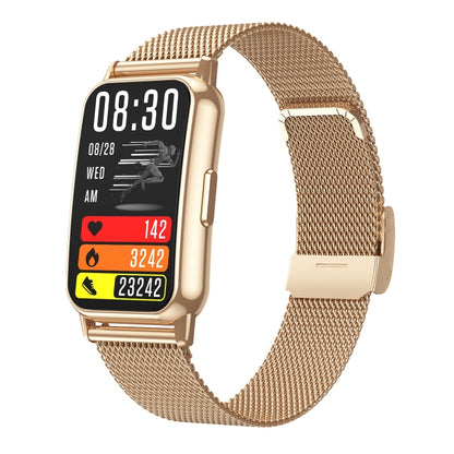 CY22 1.47 inch Steel Strap IP67 Waterproof Smart Watch, Support Heart Rate / Blood Pressure(Gold) by bashfashion