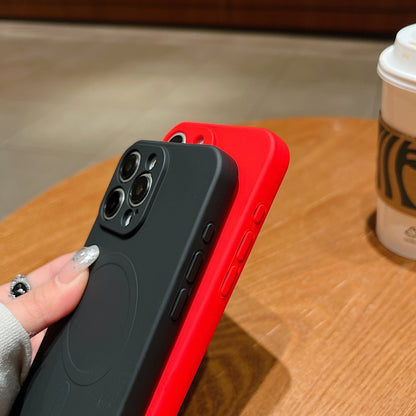 For iPhone 16e Solid Color Liquid Silicone MagSafe Magnetic Phone Case(Lilac) by bashfashion