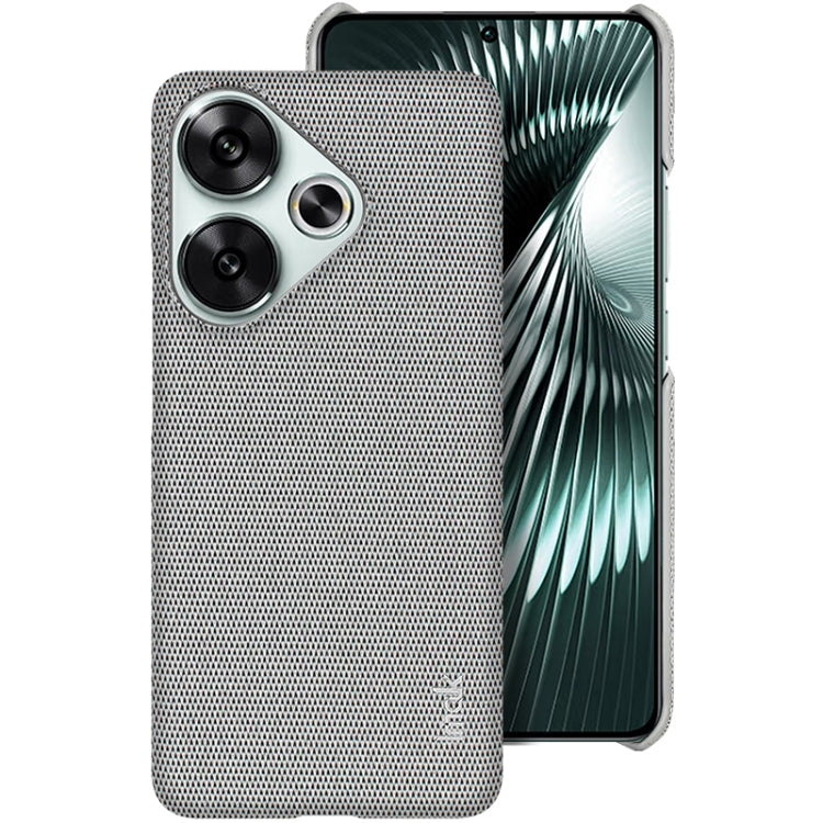 For Xiaomi Poco F6 5G imak Ruiyi Series Cloth Texture PU + PC Phone Case(Light Grey) by imak