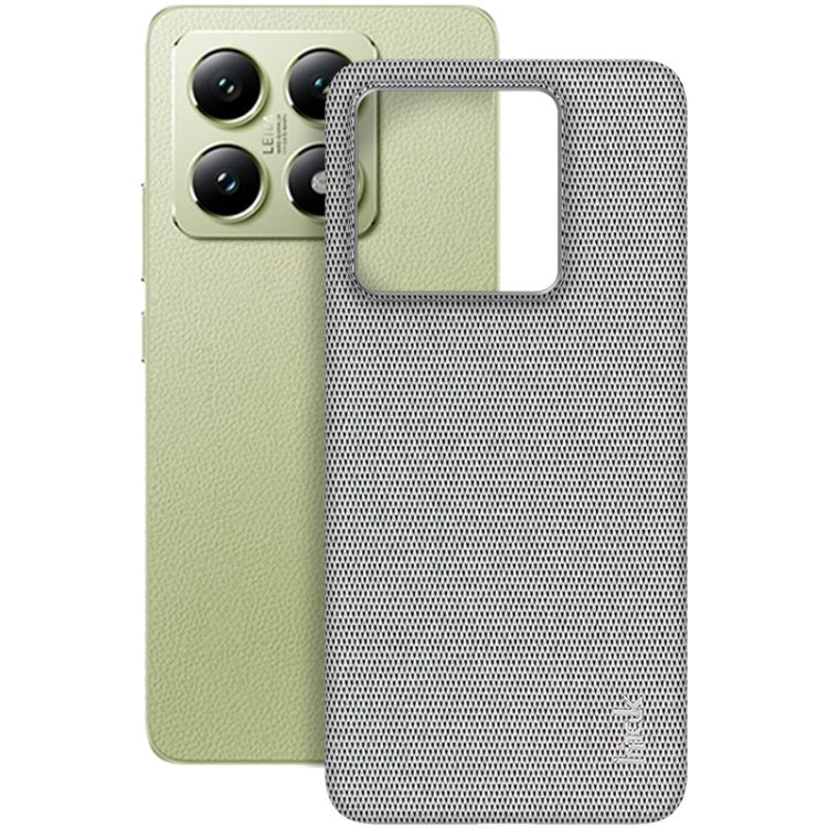 For Xiaomi 14T imak Ruiyi Series Cloth Texture PU + PC Phone Case(Light Grey) by imak
