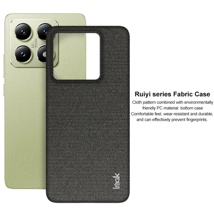 For Xiaomi 14T imak Ruiyi Series Cloth Texture PU + PC Phone Case(Light Grey) by imak