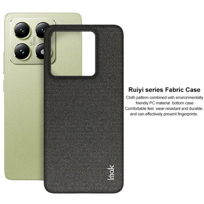 For Xiaomi 14T imak Ruiyi Series Cloth Texture PU + PC Phone Case(Light Grey) by imak
