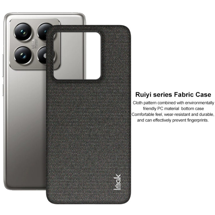 For Xiaomi 14T Pro imak Ruiyi Series Cloth Texture PU + PC Phone Case(Light Grey) by imak