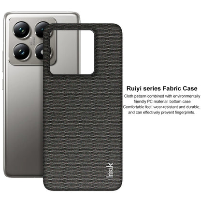 For Xiaomi 14T Pro imak Ruiyi Series Cloth Texture PU + PC Phone Case(Light Grey) by imak