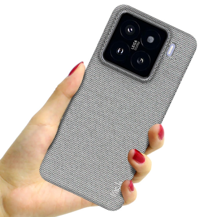 For Xiaomi 15 imak Ruiyi Series Cloth Texture PU + PC Phone Case(Light Grey) by imak