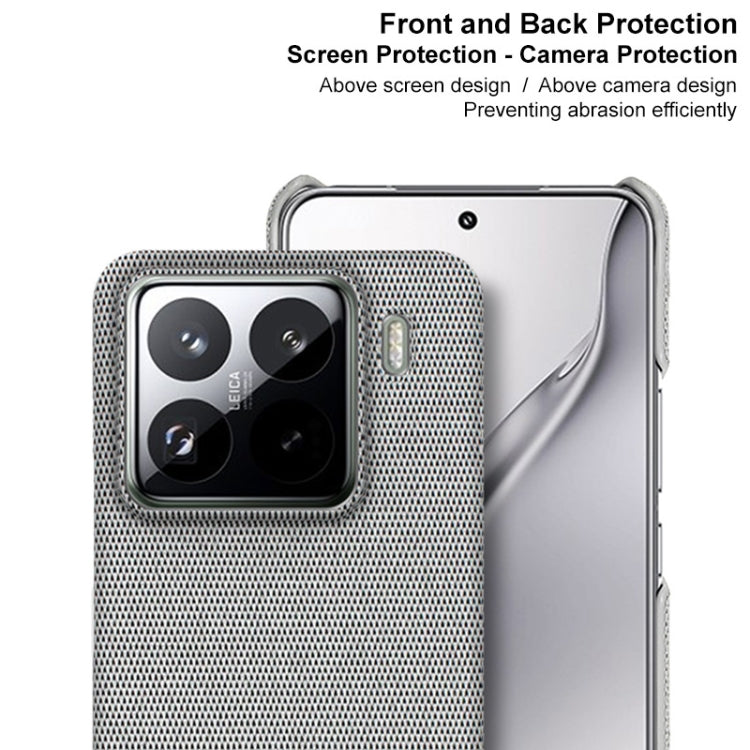 For Xiaomi 15 Pro imak Ruiyi Series Cloth Texture PU + PC Phone Case(Dark Grey) by imak