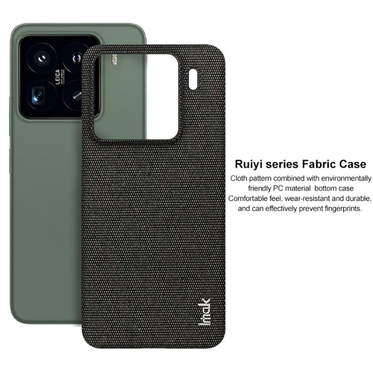 For Xiaomi 15 Pro imak Ruiyi Series Cloth Texture PU + PC Phone Case(Dark Grey) by imak