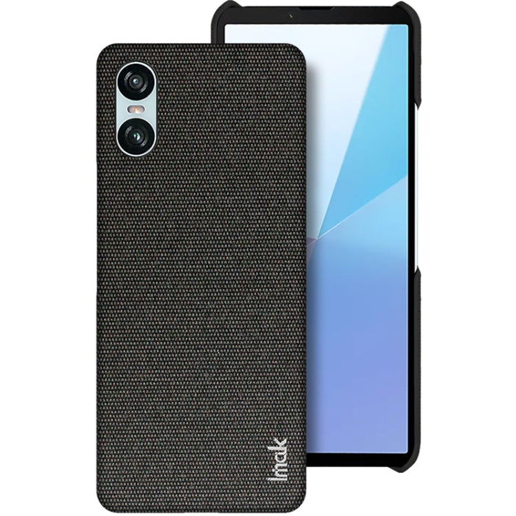 For Sony Xperia 10 VI imak Ruiyi Series Cloth Texture PU + PC Phone Case(Black) by imak