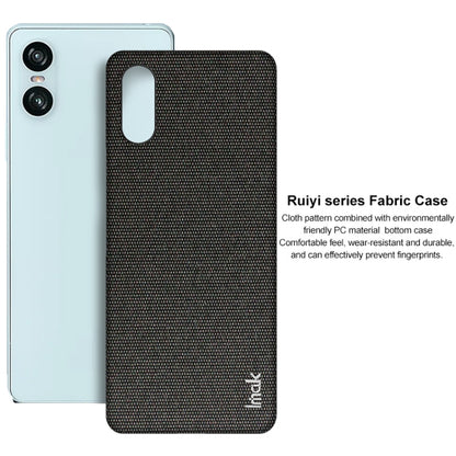 For Sony Xperia 10 VI imak Ruiyi Series Cloth Texture PU + PC Phone Case(Black) by imak
