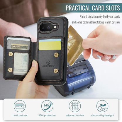 For Google Pixel 9a JEEHOOD J05 Business Magnetic Style RFID Leather Phone Case(Black) by JEEHOOD