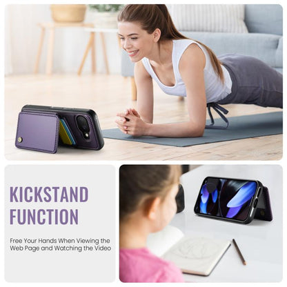 For Google Pixel 9a JEEHOOD J05 Business Magnetic Style RFID Leather Phone Case(Purple) by JEEHOOD