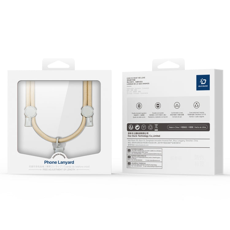DUX DUCIS Plaz Crossbody Neck Strap Anti-lost Phone Lanyard(Glaze Yellow) by DUX DUCIS
