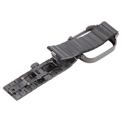 For Redmi Watch 3 Lite Frame Integrated One-bead Stainless Steel Watch Band(Black) by bashfashion