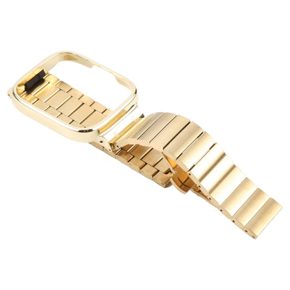 For Redmi Watch 3 Lite Frame Integrated One-bead Stainless Steel Watch Band(Gold) by bashfashion