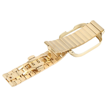 For Redmi Watch 3 Lite Frame Integrated One-bead Stainless Steel Watch Band(Gold) by bashfashion