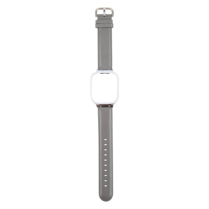 For Redmi Watch 3 Lite Metal Frame Integrated Genuine Leather Watch Band(Grey) by bashfashion