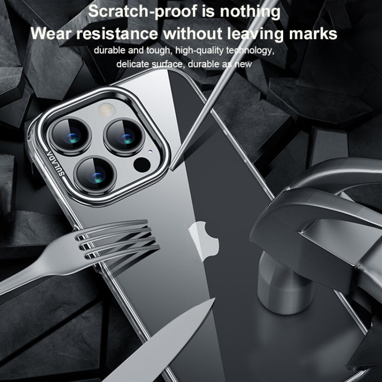 For iPhone 16 Pro Max SULADA PC + Aluminum Alloy Lens Holder Phone Case(Silver) by SULADA