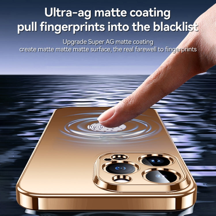 For iPhone 16 Pro Max SULADA Natural Color Series Electroplating Frosted TPU Phone Case(Silver) by SULADA