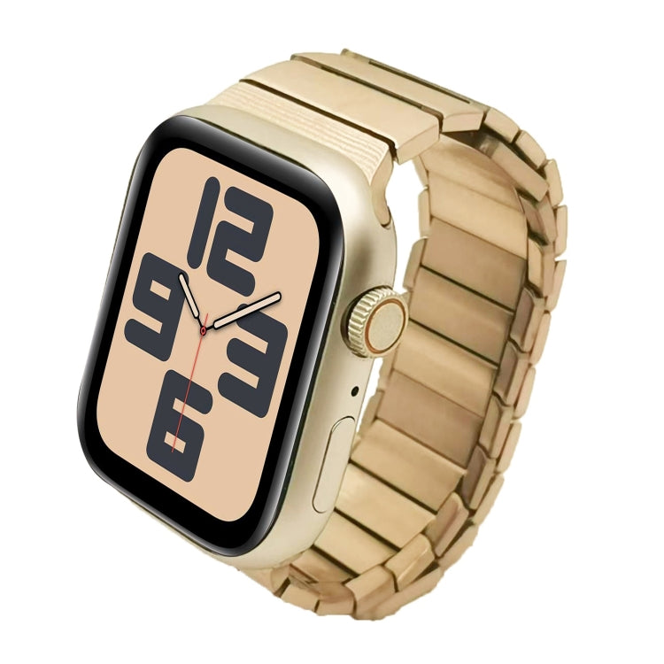 For Apple Watch SE 2023 44mm Single Bead Magnetic Stainless Steel Watch Band(Rose Gold) by bashfashion