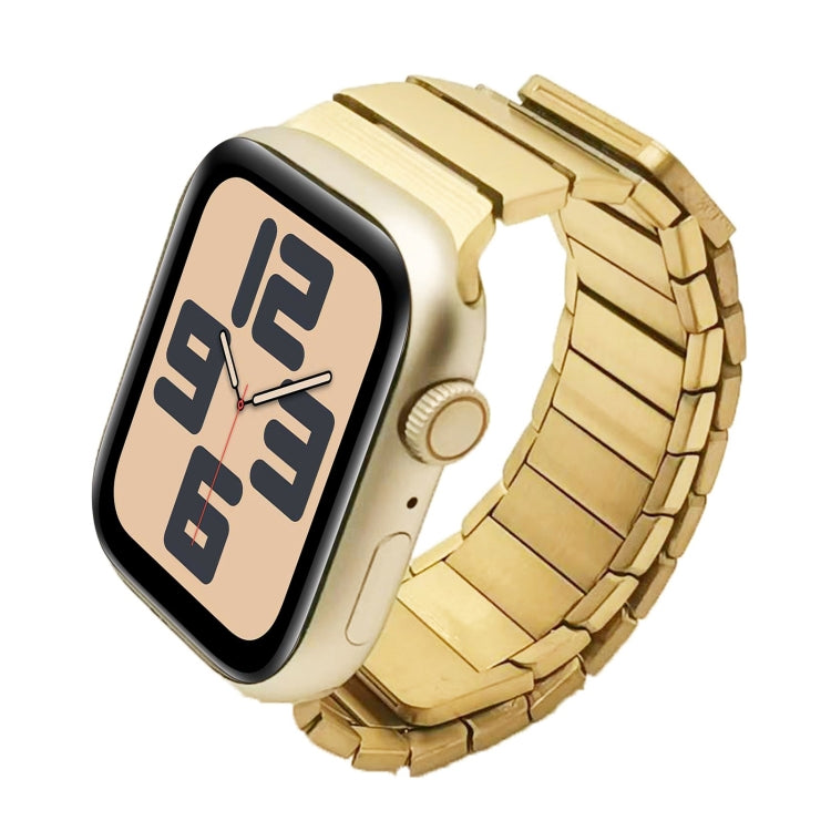 For Apple Watch SE 2023 40mm Single Bead Magnetic Stainless Steel Watch Band(Gold) by bashfashion