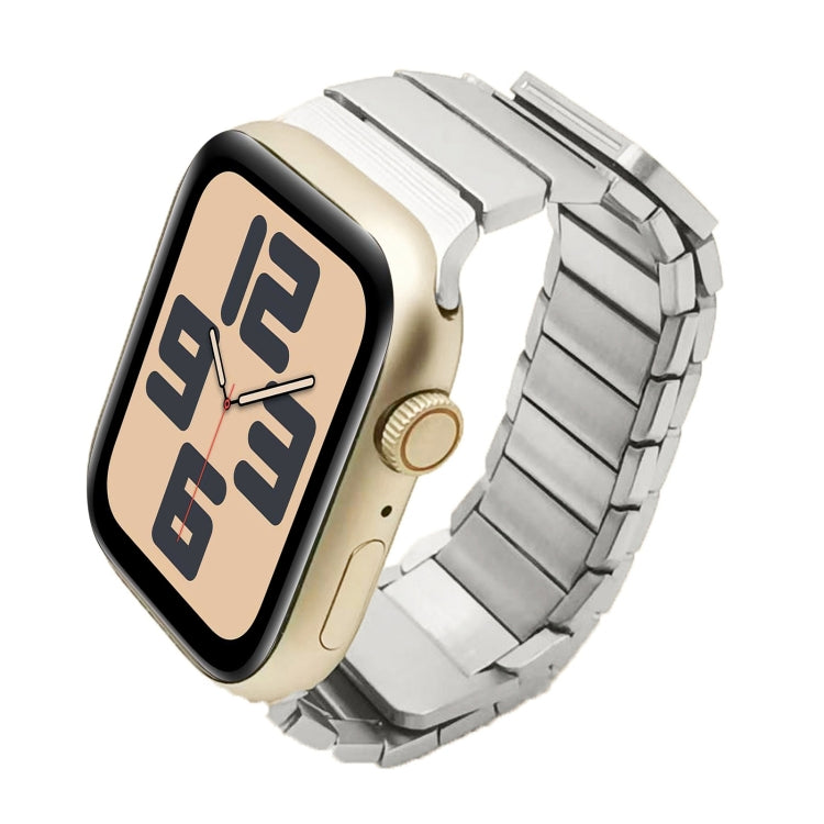 For Apple Watch SE 2023 40mm Single Bead Magnetic Stainless Steel Watch Band(Silver) by bashfashion