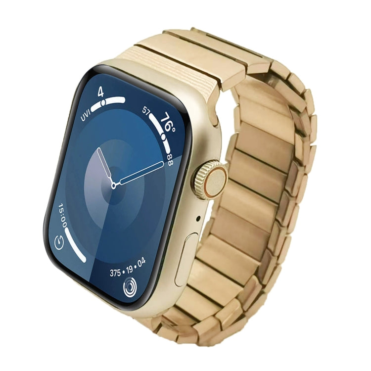 For Apple Watch Series 9 45mm Single Bead Magnetic Stainless Steel Watch Band(Rose Gold) by bashfashion