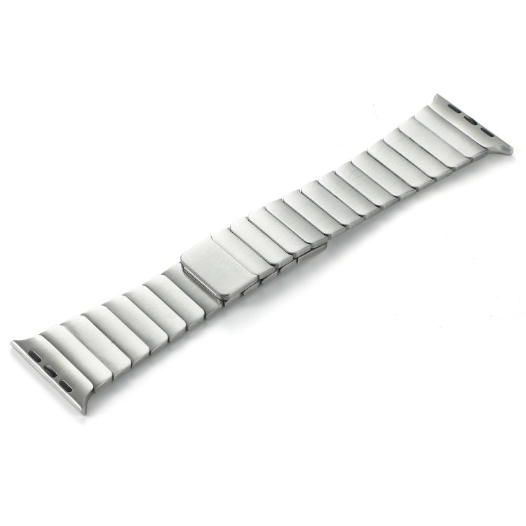 For Apple Watch Series 9 45mm Single Bead Magnetic Stainless Steel Watch Band(Silver) by bashfashion
