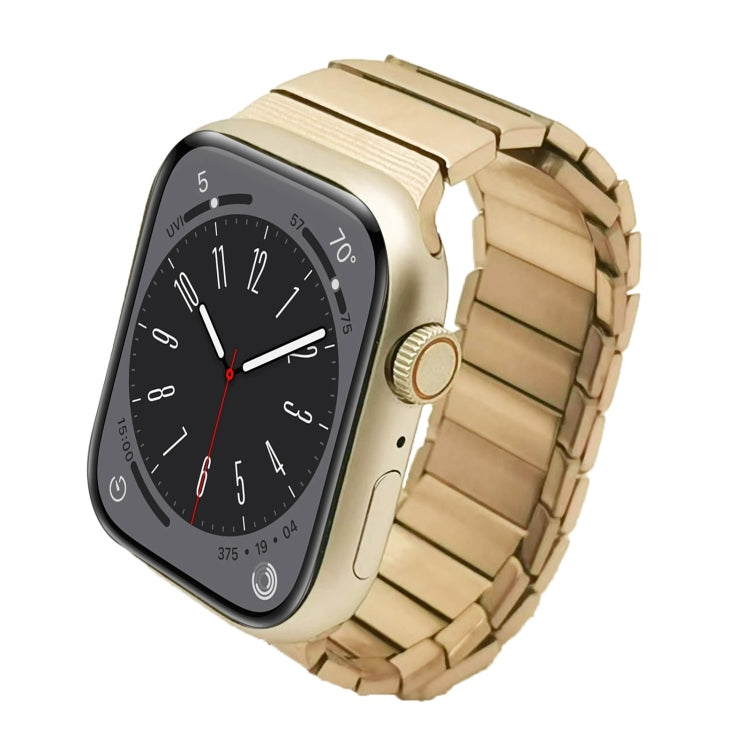 For Apple Watch Series 8 41mm Single Bead Magnetic Stainless Steel Watch Band(Rose Gold) by bashfashion