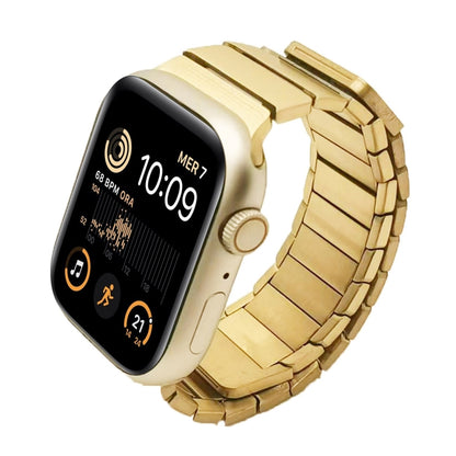 For Apple Watch SE 2022 40mm Single Bead Magnetic Stainless Steel Watch Band(Gold) by bashfashion
