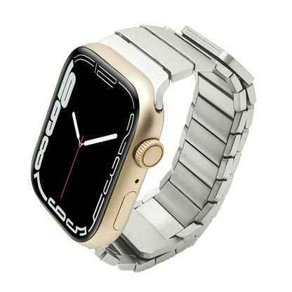 For Apple Watch Series 7 41mm Single Bead Magnetic Stainless Steel Watch Band(Silver) by bashfashion